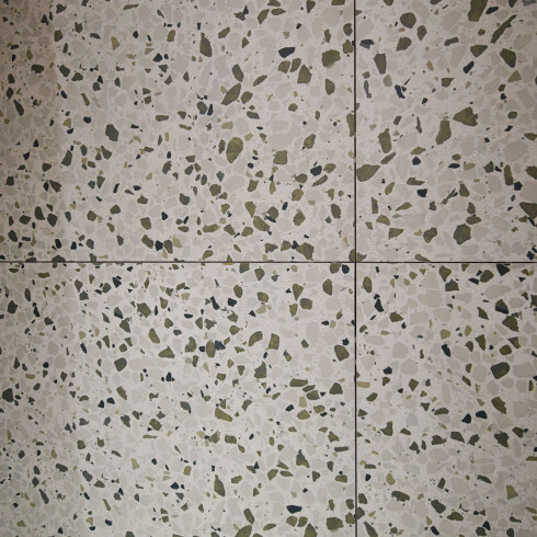 Porcelanato verde mate Tipo Terrazo 60x60Cm piso pared GAMAS DE VERDE