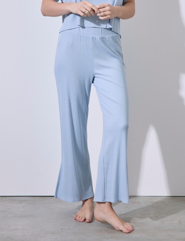 Pantalon Rib CELESTE