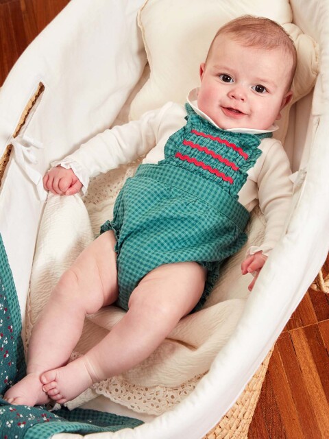 Rana Cuadro Vichy Con Smock Verde