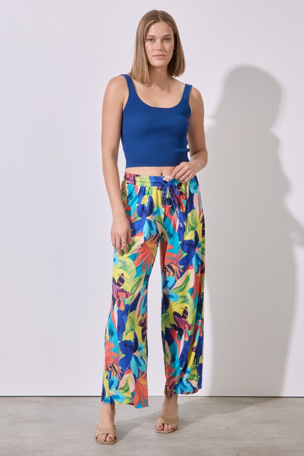 Pantalon Printed MULTI/AMARILLO