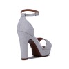 Sandalia Vizzano Mujer Taco 12cm Plataforma 3cm Plata