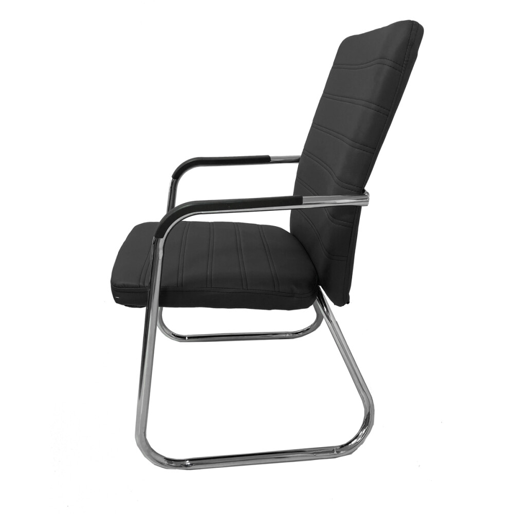 Silla fija eco cuero modelo Fix Negro