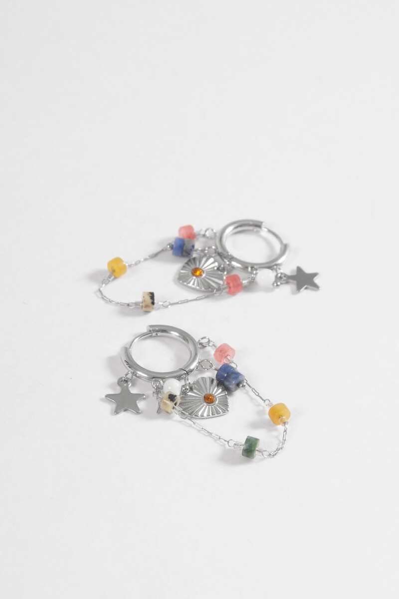 Aros acero mystic plateado