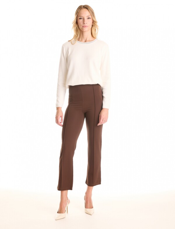 Pantalon Cigarette MARRON