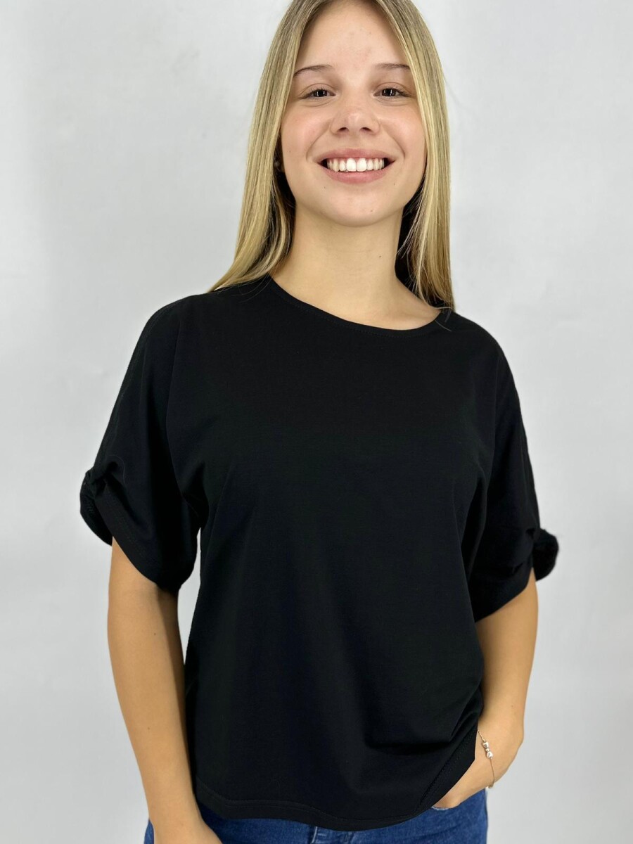 T-SHIRT SLOWLY S2405 - NEGRO 