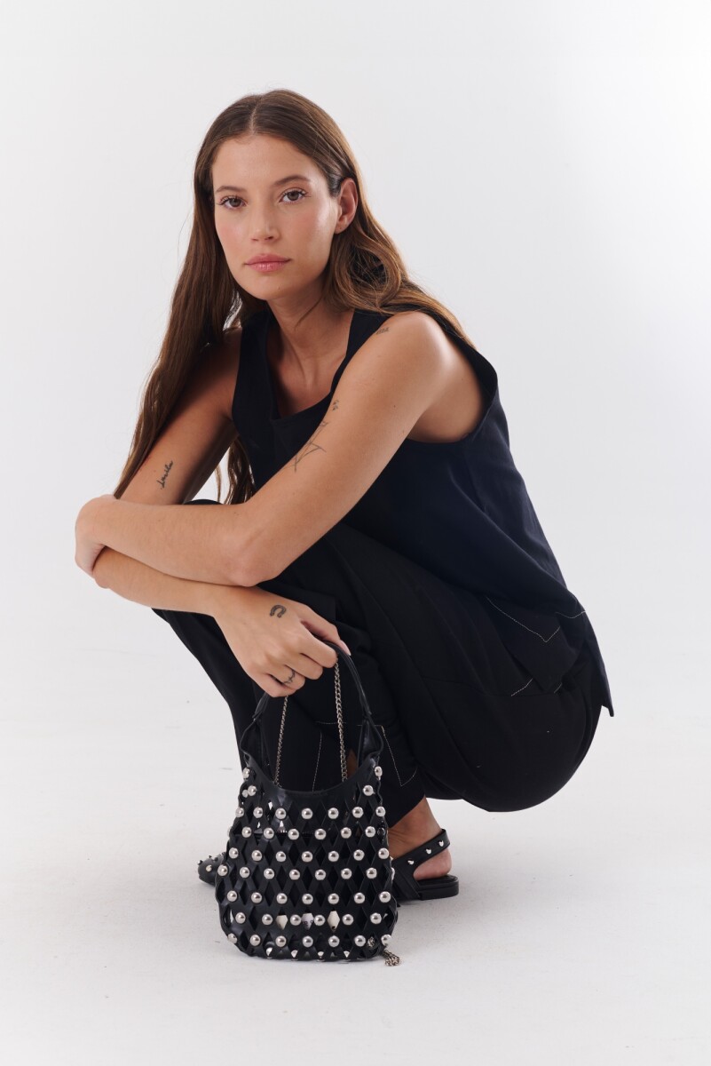 CARTERA TACHAS - NEGRO 