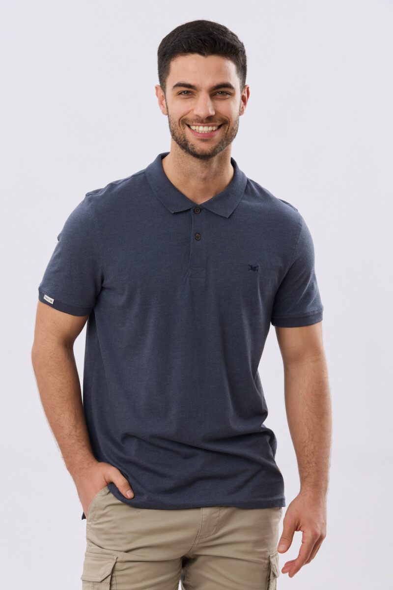 REMERA POLO LISA JERSEY - Denim 