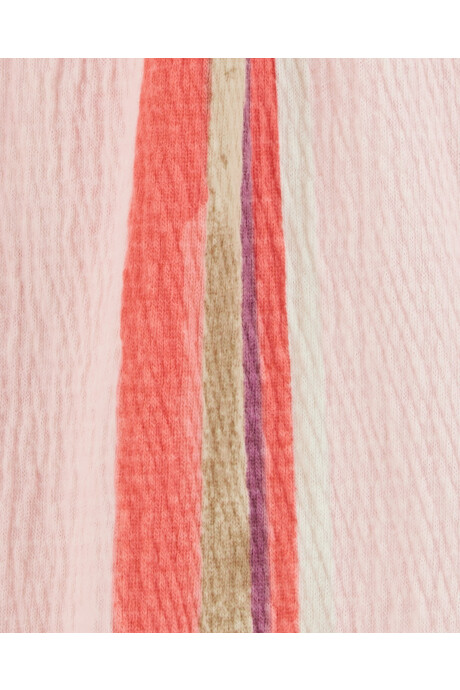 Vestido de jersey arrugado, diseño a rayas Sin color