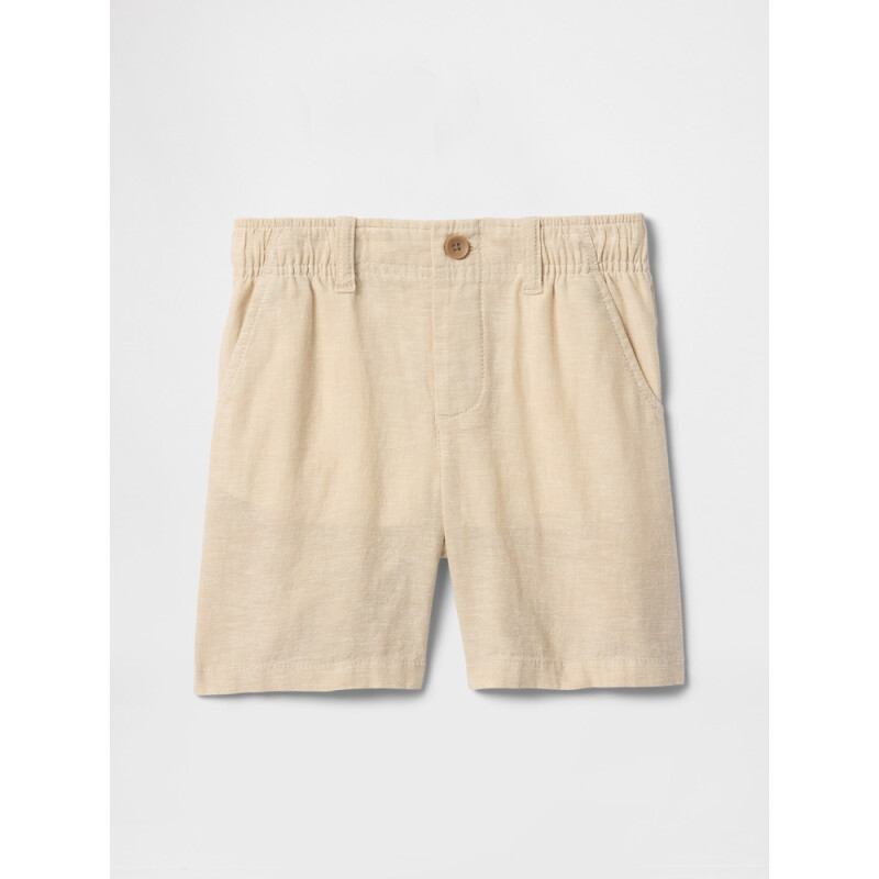 LINEN SHORT SP25 OATMEAL
