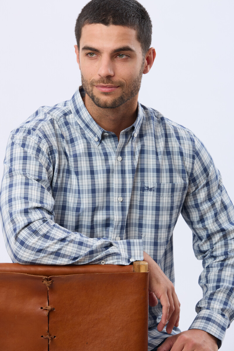 CAMISA CUADROS - Azul 