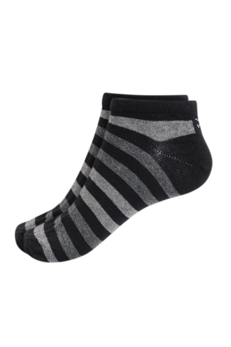 MEDIA RAYADA - Negro 