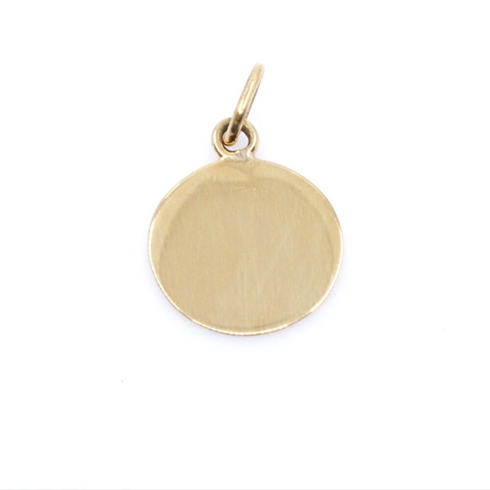 Medalla en oro 18k lisa redonda. Diametro 12mm Medalla en oro 18k lisa redonda. Diametro 12mm