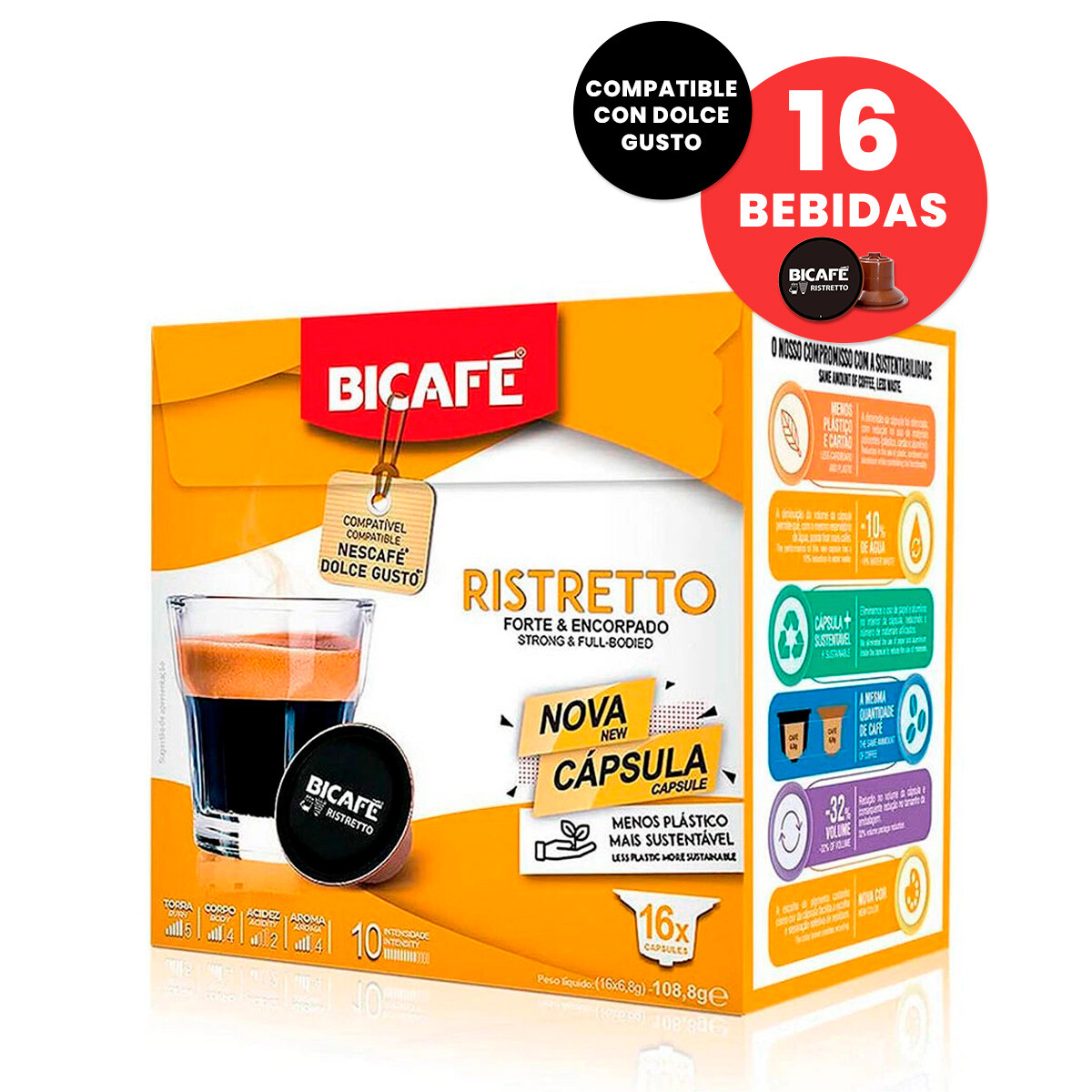 Cápsulas de Café Bicafé Ristretto - 001 