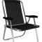 Sillón Alto Playa en Aluminio Super Reforzado Hasta 140 Kg Zaka Max NEGRA