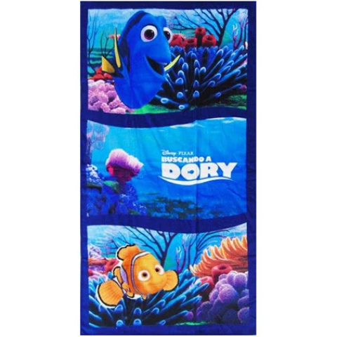 Toalla Playera Velour 70 x 130 cm - Dory Nemo U
