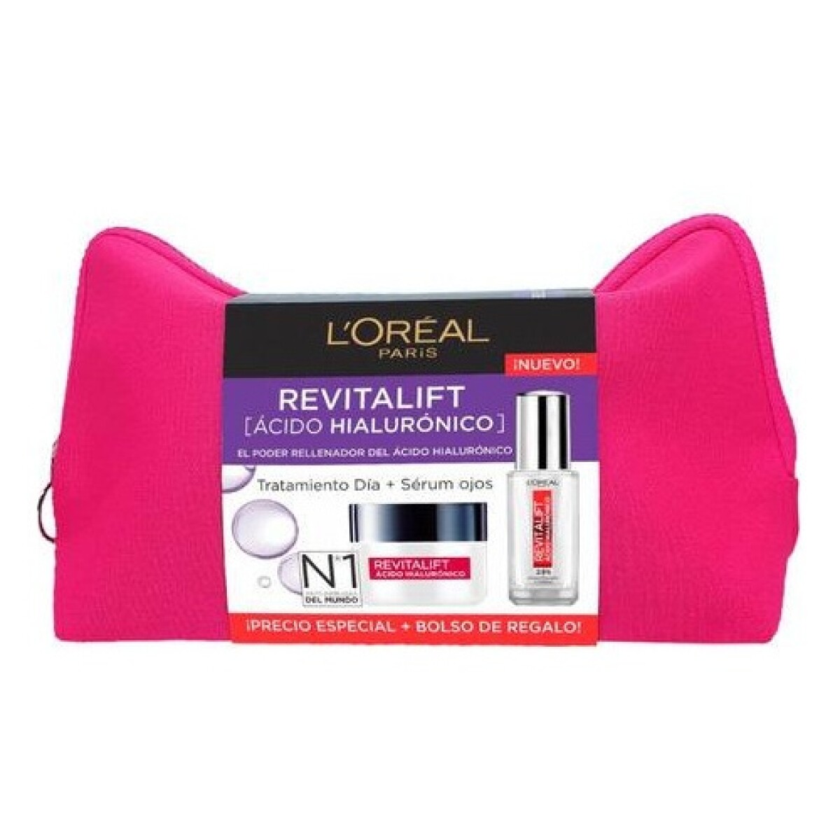 Pack Loreal acido Hialurónico Día + Sérum Ojos + bolso de REGALO! 
