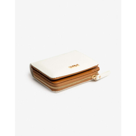 Billetera Con Cierre Blanco Crudo