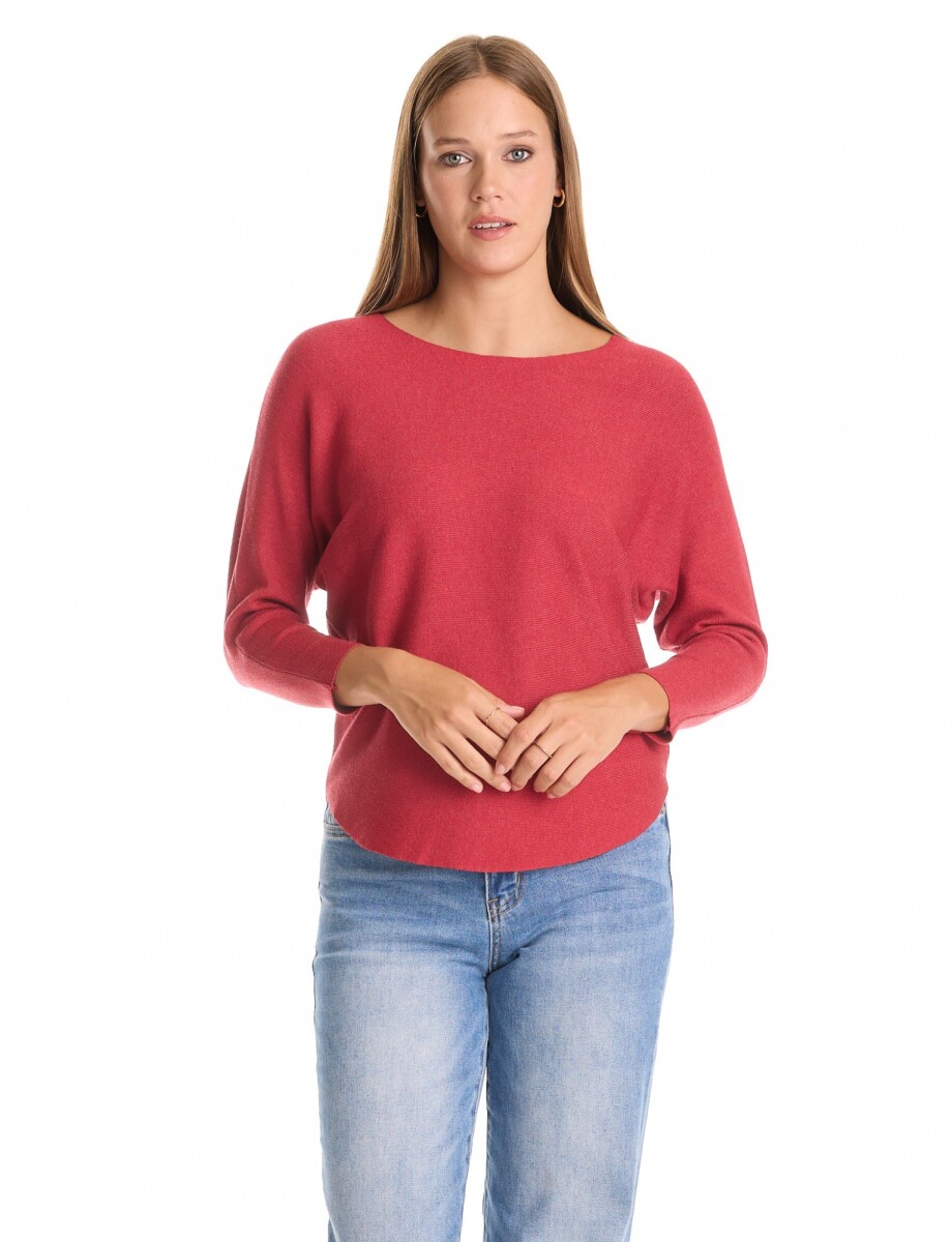 Buzo Dolman Ribs - Rojo 