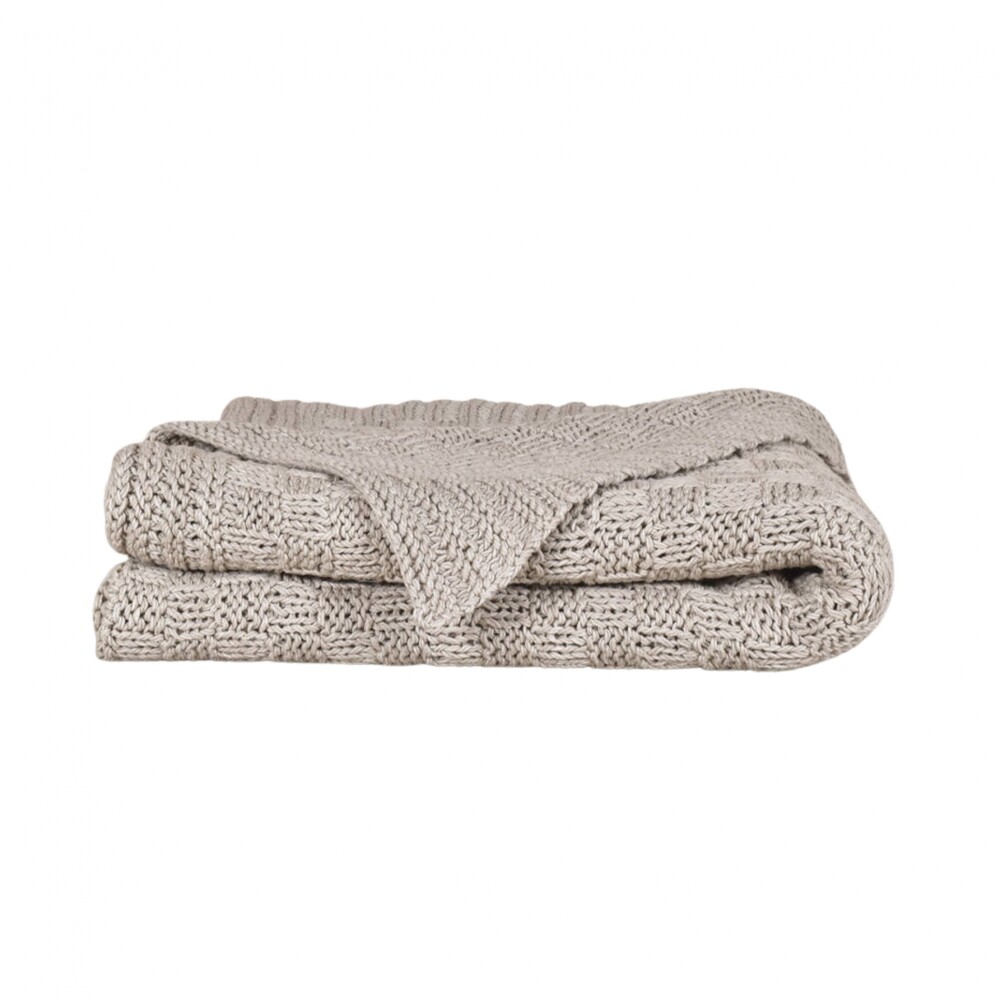 Manta Tejida 125x150 - Sierra - Pilar Beige