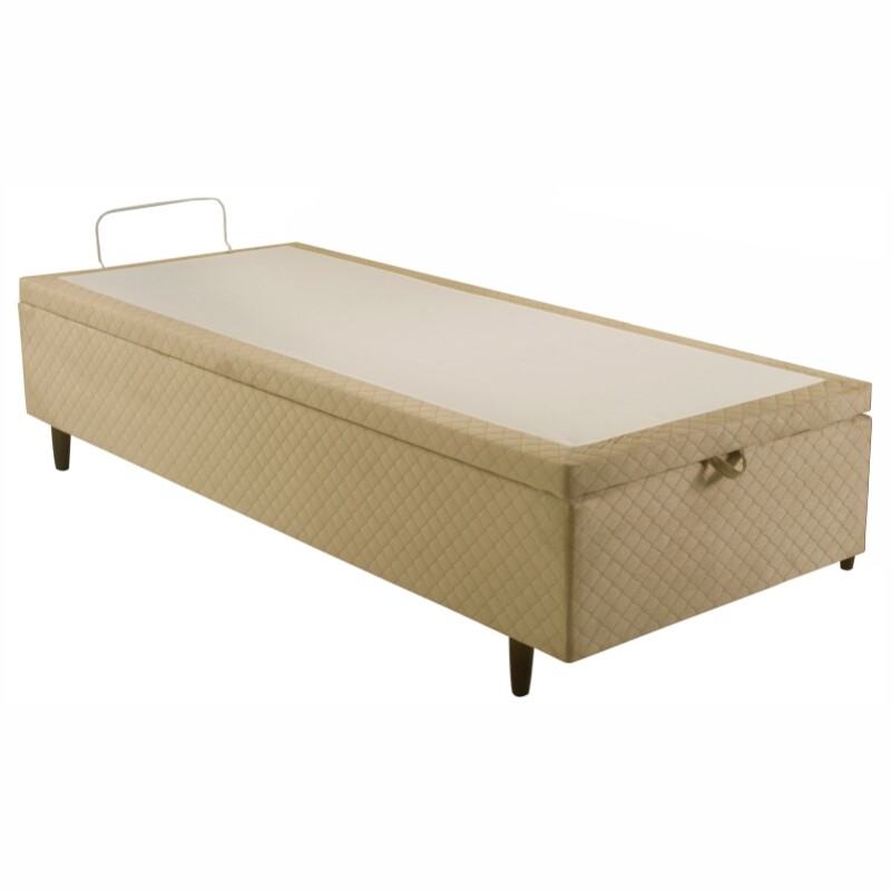 Cama Baúl HE Tapizada en Tela Modelo 1439 90 x 190 - Beige Cama Baúl HE Tapizada en Tela Modelo 1439 90 x 190 - Beige