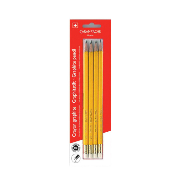 Lápiz grafito Caran d'Ache set x 4 piezas Única