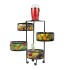 Carro Organizador 4 Estantes Cocina Baño multiuso con Ruedas IMBACK Color Negro Carro Organizador 4 Estantes Cocina Baño multiuso con Ruedas IMBACK Color Negro