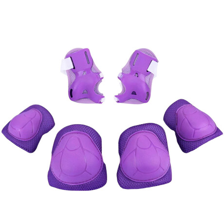 Set Rollers Aluminio + Casco + 6 Protecciones + Bolso Violeta