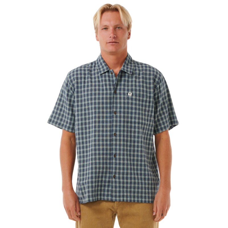 Camisa Rip Curl Classic Surf Check - Azul Camisa Rip Curl Classic Surf Check - Azul