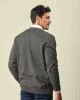 Buzo Lambswool Escote V Gris Oscuro