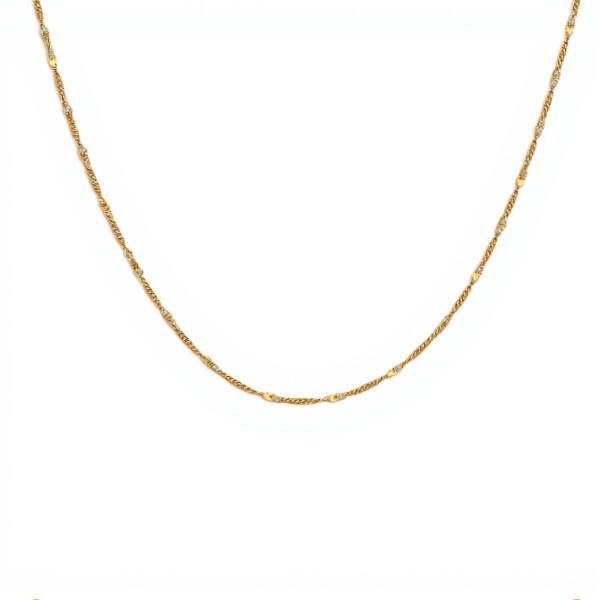 Cadena oro Singapur -Oro bajo -Sin Piedra-CD8043 sinpiedra
