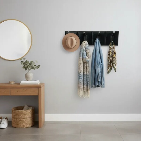 Perchero De Pared 4 puntas negro - PRODUCTO CON DETALLES - DI Perchero De Pared 4 puntas negro - PRODUCTO CON DETALLES - DI