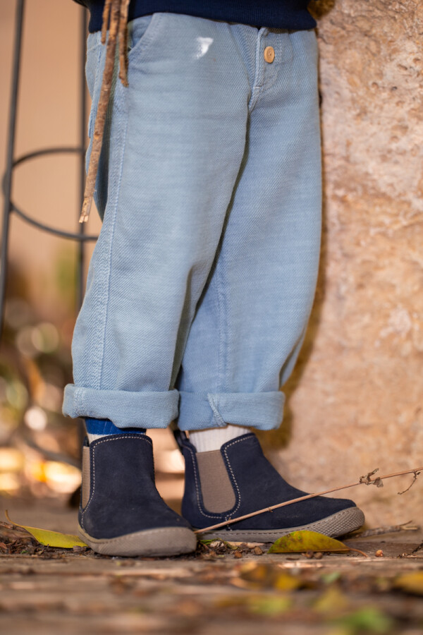 Bota chelsea serraje ocean Azul