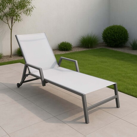 REPOSERA ALUMINIO-Y-TEXTILINA GRIS ARUBA