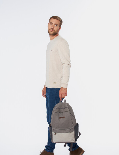MOCHILA DE LONA Gris