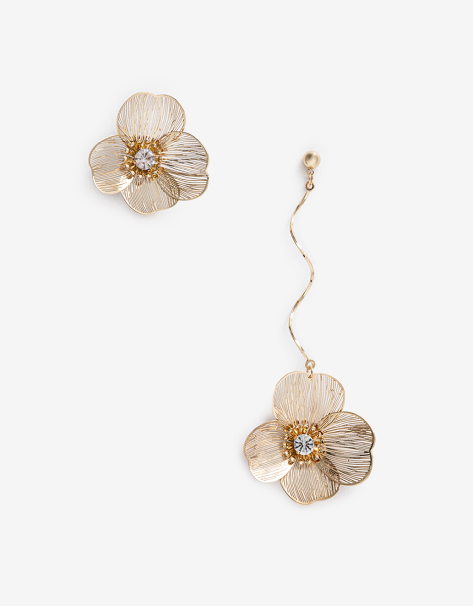 Aros Colgantes Flores 