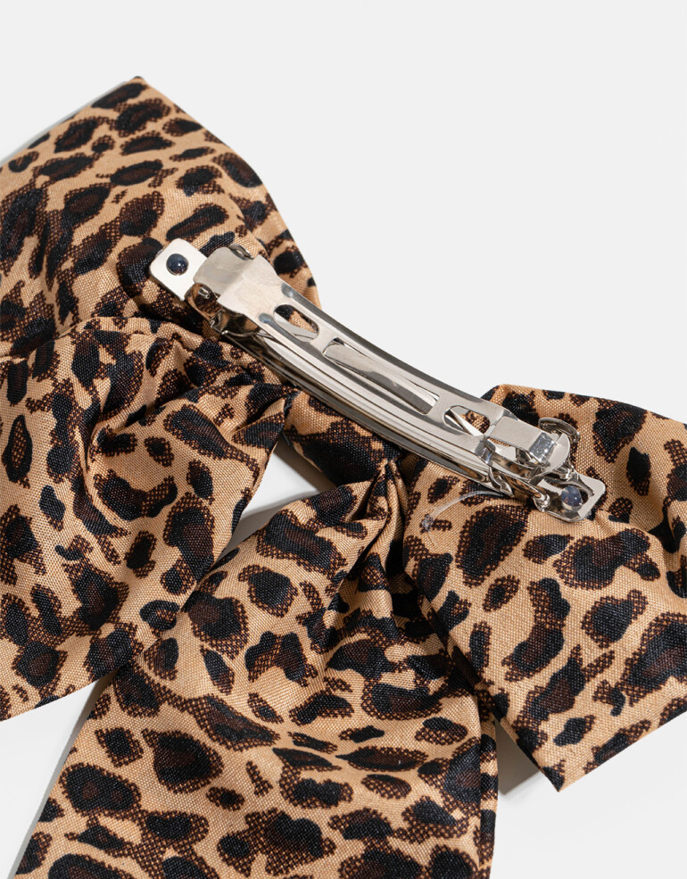 Hebillas Francesas Moño Hebilla Con Moño Animal Print - Estampado Animal Print