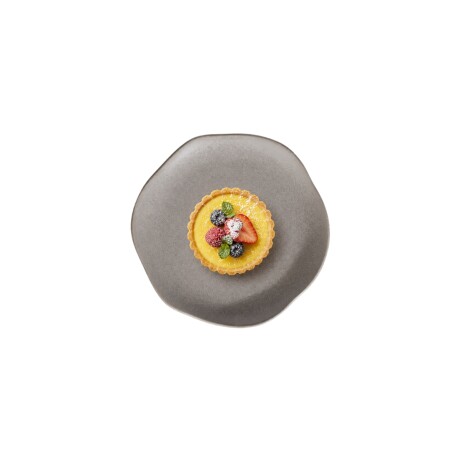 Plato Postre de Loza Gris 19.8 cm Concreto Reactivo Plato Postre de Loza Gris 19.8 cm Concreto Reactivo