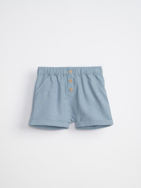 Short con botones Azul