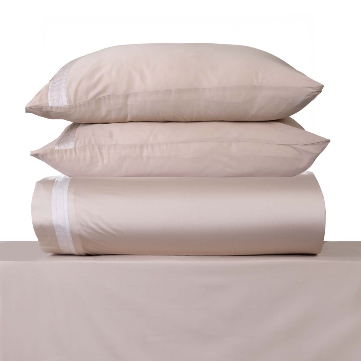 JUEGO DE SABANAS - KING ALGODON NATURAL-BEIGE VANILA 300H BEIGE 