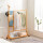 Perchero con Ruedas Madera 100 cm X 155 cm NATURAL