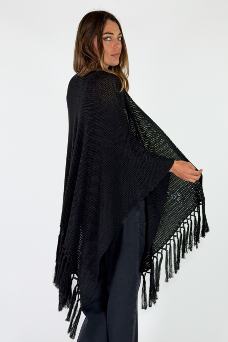 RUANA ARRAIAL Negro Con Lurex
