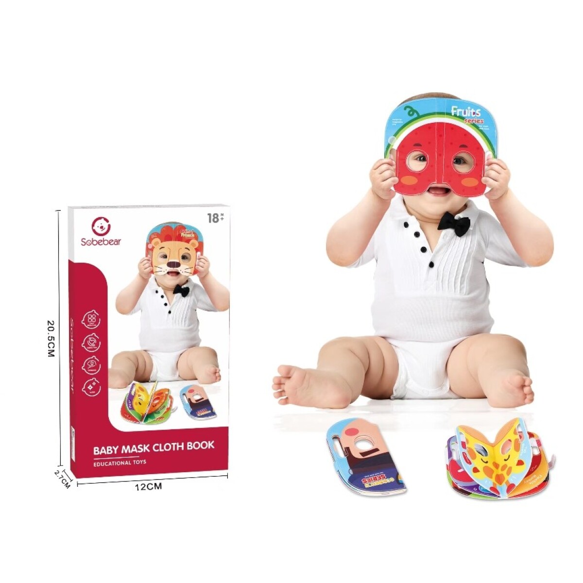 Libro Sensorial de Tela con Máscaras 