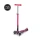 Monopatín Micro Maxi Plegable Neón LED Ajustable con 3 Ruedas - ROSA