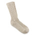 Medias Cotton Slub Beige White