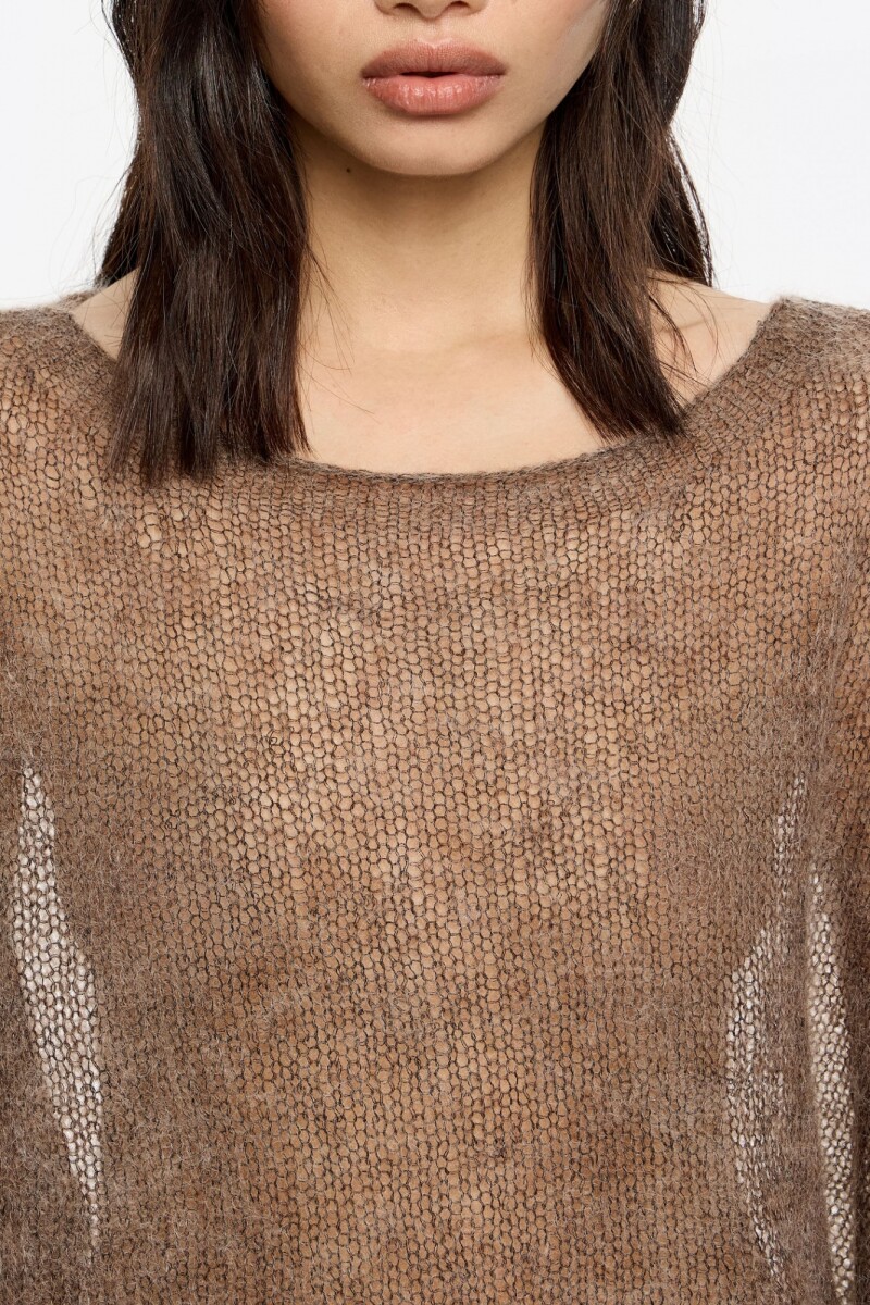 SWEATER TEJIDO Gris Topo