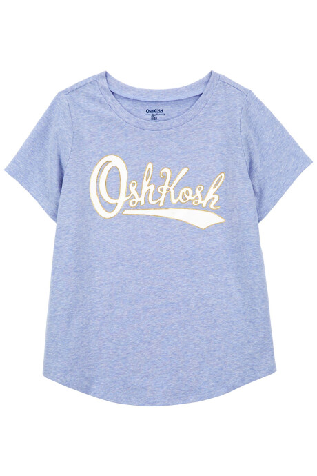 Remera de algodón, manga corta con logo. Talles 6-14 Sin color