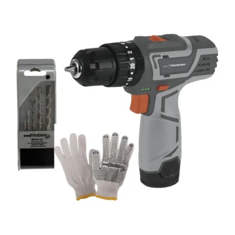 TALADRO PERCUTOR GLADIATOR TPG910/12C1 RECARGABLE 12V TALADRO PERCUTOR GLADIATOR TPG910/12C1 RECARGABLE 12V