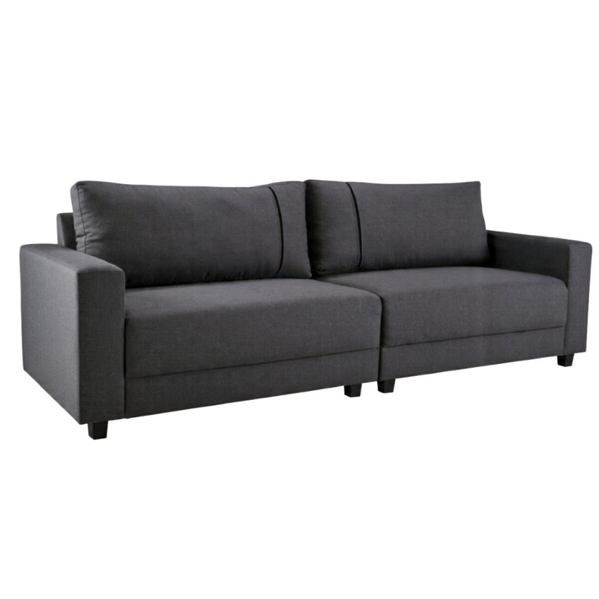 Sofa 4 cuerpos tapizado en tela Pet Friendly gris oscuro 