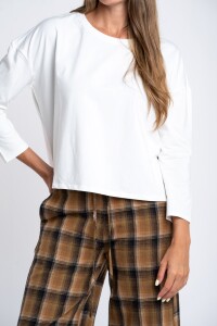 Remera Manga Larga Algodón Elastano Nacar