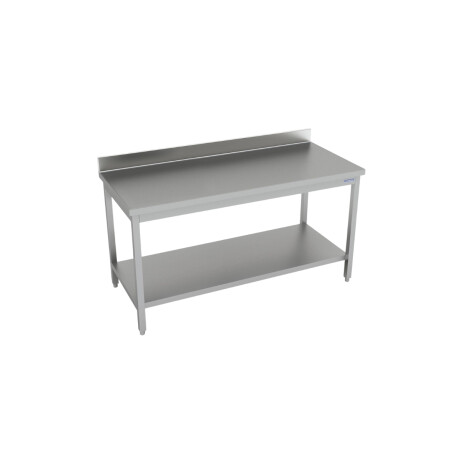 Mesada con Respaldo y Estante Inferior de Acero Inoxidable 150 x 70 cm Mesada con Respaldo y Estante Inferior de Acero Inoxidable 150 x 70 cm